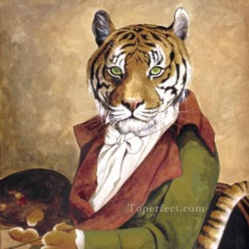 ropa tigre Pinturas al óleo